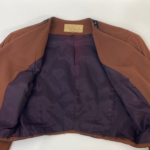 Double D Ranch Vintage Studded Jacket Western Embroidered Brown Medium - Picture 8 of 12